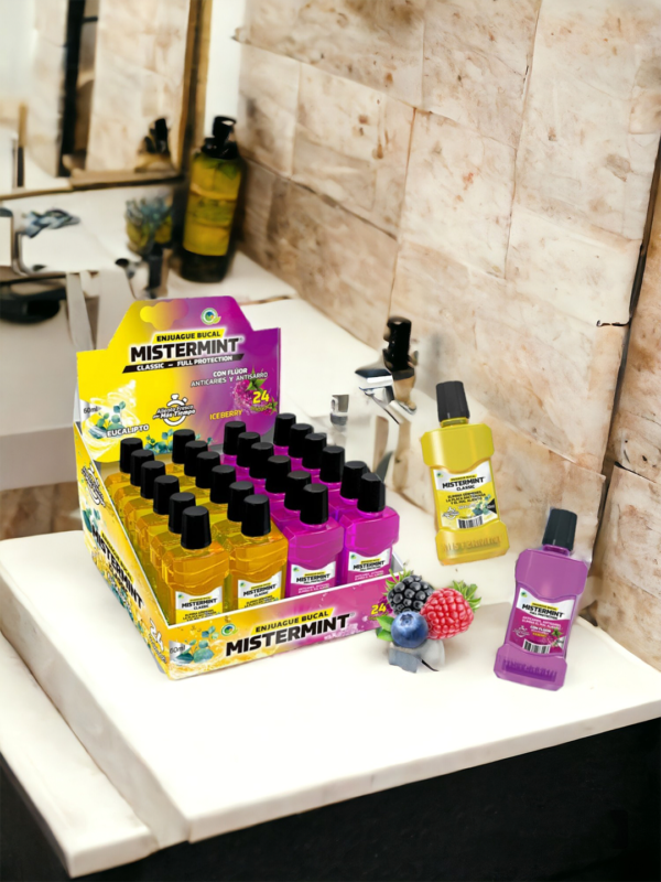 MisterMint Clasicc, Full Proteccion, Menta Fresca y Yerbabuena 60ml display x 24 Und