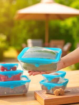 Set Recipientes con Tapa en Silicona