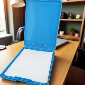 Porta Documentos Con Clip - Azul