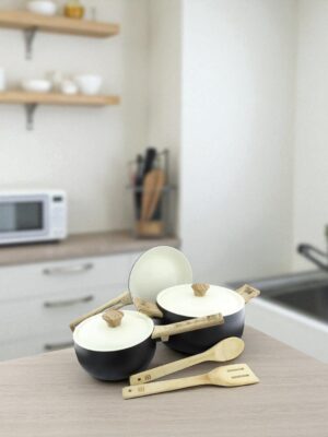 Bateria de Cocina Antiaderente 7 Piezas